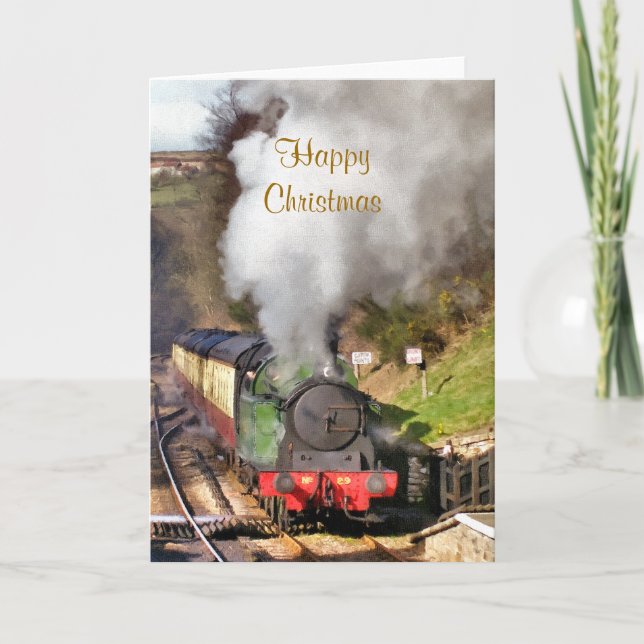 CARTES POUR FÊTES ANNUELLES TRAINS À VAPEUR (Devant)