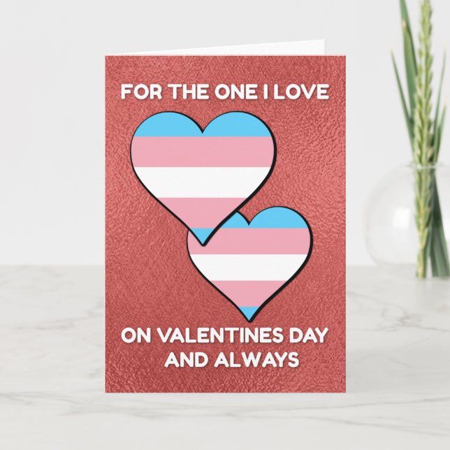Cartes Pour Fêtes Annuelles Trans Valentine Hearts (Devant)