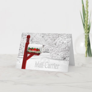 Cartes Pour Fêtes Annuelles Transporteur de courrier / travailleur postal Noël