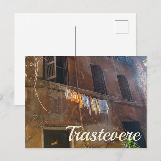 Cartes Pour Fêtes Annuelles Trastevere Rome (Devant / Derrière)