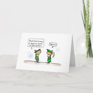 Cartes Pour Fêtes Annuelles Travail d'Elf