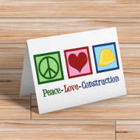 Travailleur de construction Peace Love