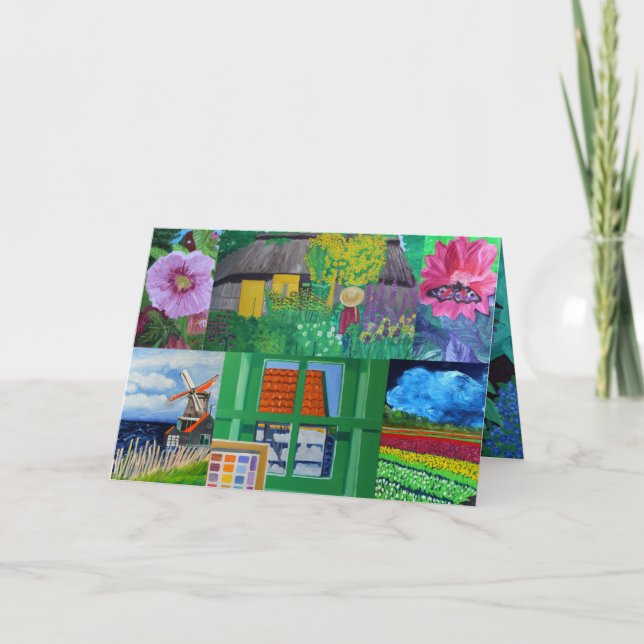 Cartes Pour Fêtes Annuelles Travel Flower Art Christmas Card (Devant)