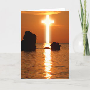 Cartes Pour Fêtes Annuelles Traverser le matin de l'eau lever noir de Pâques