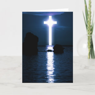 Cartes Pour Fêtes Annuelles Traverser L'Eau Soir Coucher De Soleil Pâques Vide