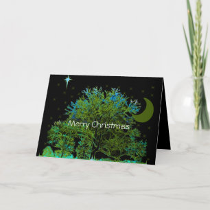 Cartes Pour Fêtes Annuelles Tree Blues
