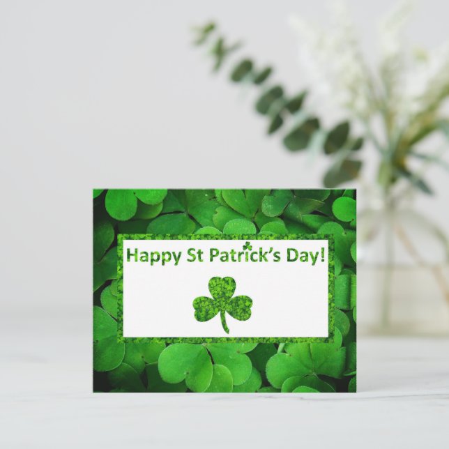 Cartes Pour Fêtes Annuelles Trèfle St Patrick's Day (Debout devant)