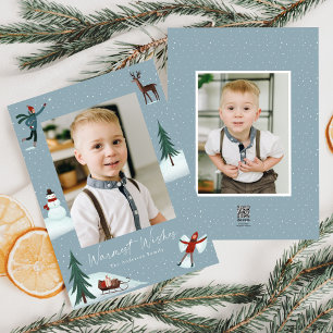 Cartes Pour Fêtes Annuelles Tremblement de neige en chute photo 2