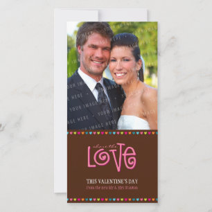 CARTES POUR FÊTES ANNUELLES TRENDY LOVE PHOTOCARD :
