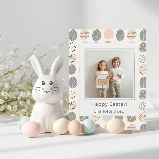 Cartes Pour Fêtes Annuelles Trendy Pastel Easter Photo Postcard | Personalized (Créateur téléchargé)