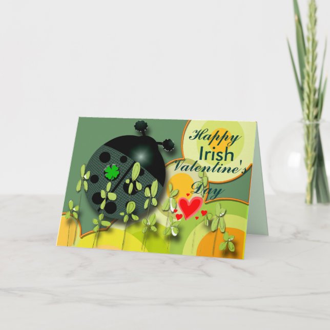 Cartes Pour Fêtes Annuelles Très Irlandais Valentine (Devant)