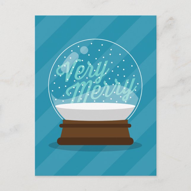 Cartes Pour Fêtes Annuelles TRÈS JOYEUX | Globe des neiges (Devant)