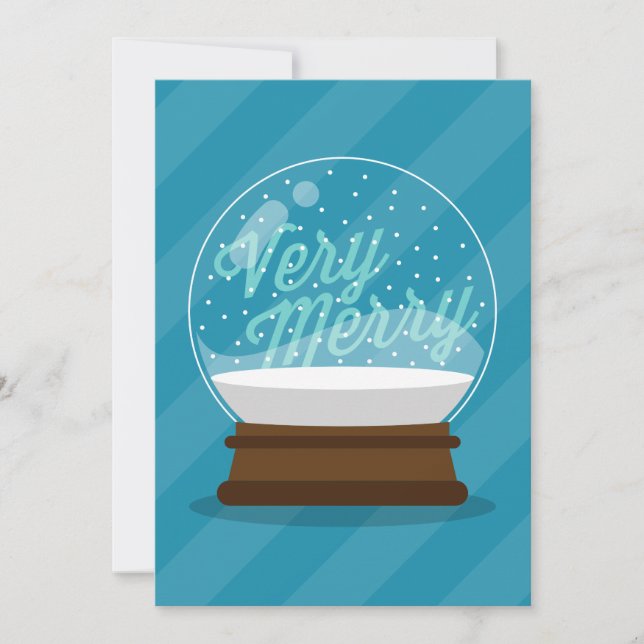 Cartes Pour Fêtes Annuelles TRÈS JOYEUX | Globe des neiges (Devant)