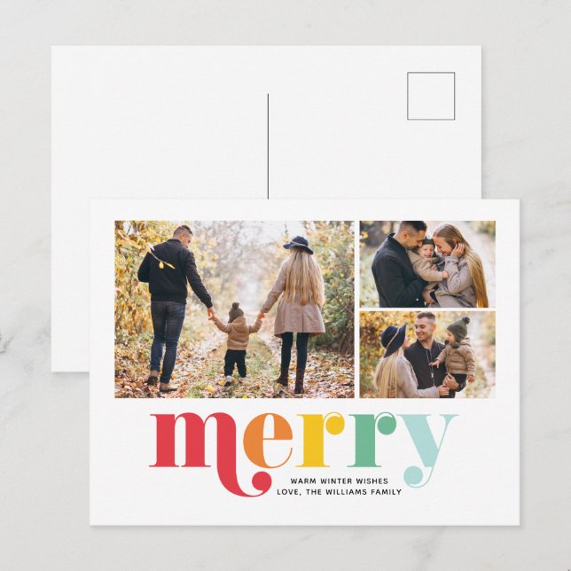 Cartes Pour Fêtes Annuelles Très Joyeux Noël Galerie de 3 Photos (Devant / Derrière)