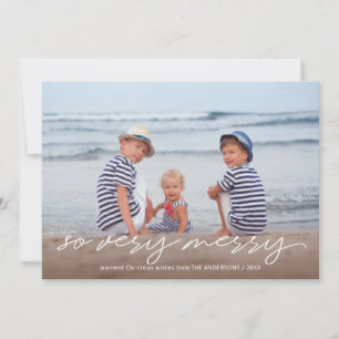 Cartes Pour Fêtes Annuelles Très Joyeux Noël manuscrit Script photo