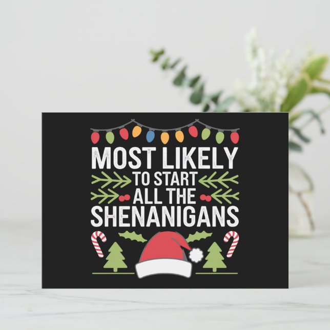 Cartes Pour Fêtes Annuelles Très Probable De Commencer Tous Les Shenanigans Dr (Debout devant)