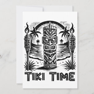 Cartes Pour Fêtes Annuelles Tribal Tiki - Hawaiian Island Spirit