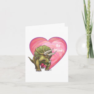 Cartes Pour Fêtes Annuelles Tricératops Red Rose Heart