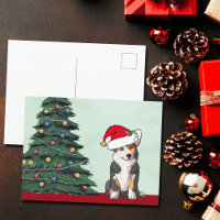 Tricolore Corgi Arbre de Noël Chien Santa Hat Mign