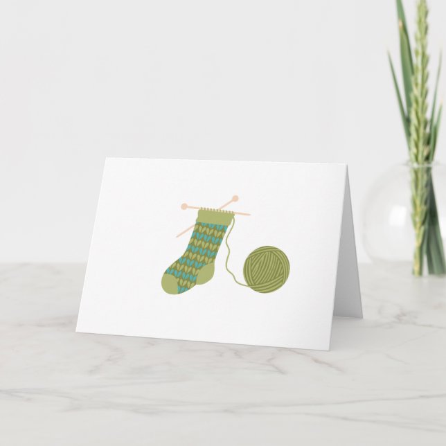 Cartes Pour Fêtes Annuelles Tricot de stockage Fil (Devant)