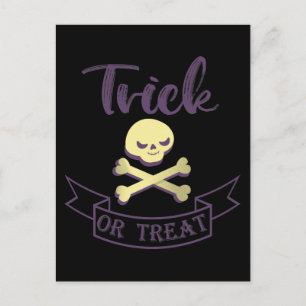 Cartes Pour Fêtes Annuelles Tricoter ou traiter les os croisés du crâne Ruban 
