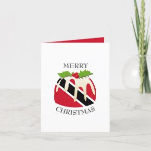 Cartes Pour Fêtes Annuelles TRINIDAD FLAG Pudding de Noël Festif