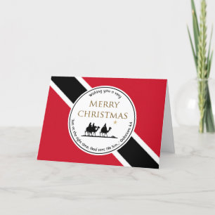 Cartes Pour Fêtes Annuelles TRINIDAD TOBAGO DRAPEAU TROIS Mages Noël