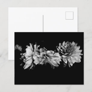 Cartes Pour Fêtes Annuelles Trio Dahlia noir et blanc