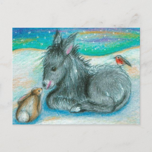 Cartes Pour Fêtes Annuelles Trio de Noël dans la neige (Devant)