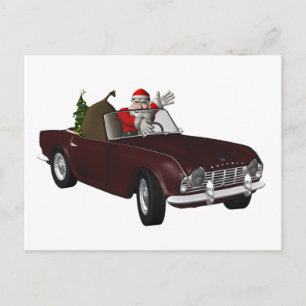 Cartes Pour Fêtes Annuelles Triomphe volant Jolly Père Noël TR4