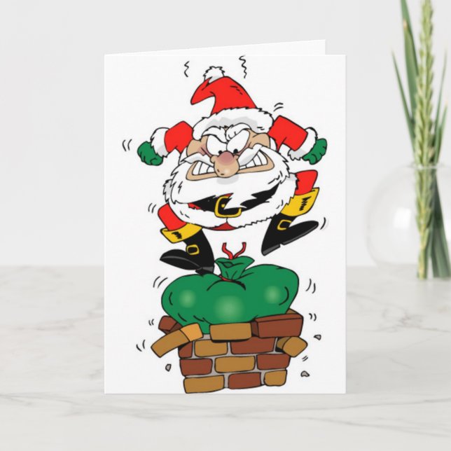 Cartes Pour Fêtes Annuelles Triste Père Noël (Devant)