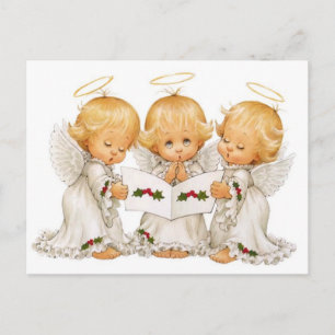 Cartes Pour Fêtes Annuelles Trois anges de Noël