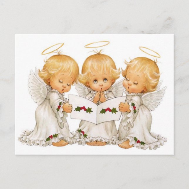 Cartes Pour Fêtes Annuelles Trois anges de Noël (Devant)