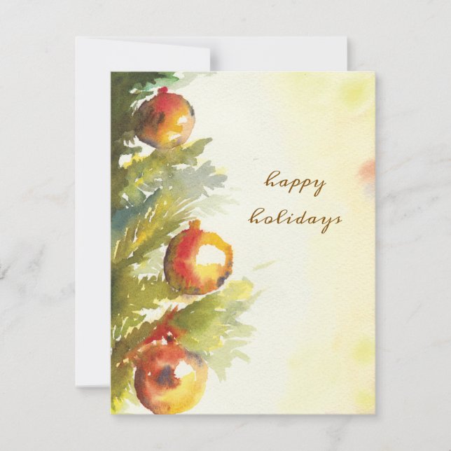 Cartes Pour Fêtes Annuelles trois boules de Noël (Devant)