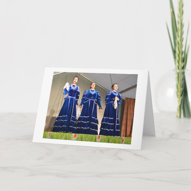 Cartes Pour Fêtes Annuelles Trois chanteurs cosaques (Devant)