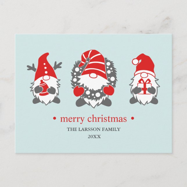 Cartes Pour Fêtes Annuelles Trois Gnomes amusants | Fêtes de Noël (Devant)