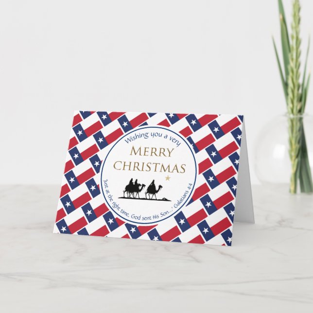 Cartes Pour Fêtes Annuelles Trois hommes sages TEXAS Noël (Devant)