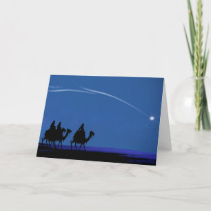 Cartes Pour Fêtes Annuelles Trois Mages Star Blue Night Noël