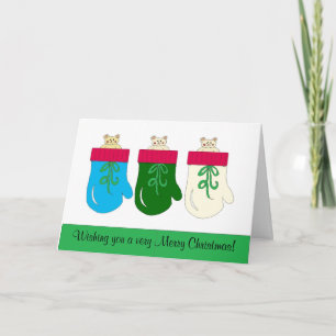 Cartes Pour Fêtes Annuelles Trois ours Noël
