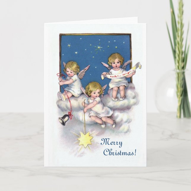 Cartes Pour Fêtes Annuelles Trois petits anges (Devant)