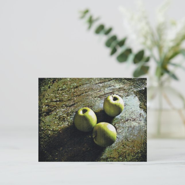Cartes Pour Fêtes Annuelles Trois pommes (Debout devant)