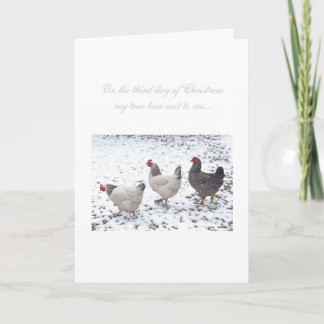 Cartes Pour Fêtes Annuelles Trois poules françaises