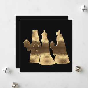 Cartes Pour Fêtes Annuelles Trois Rois Jour Noir et or Bonne Epiphanie