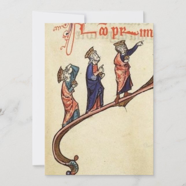 Cartes Pour Fêtes Annuelles Trois sages après l'étoile de Noël (Devant)
