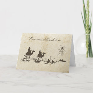 Cartes Pour Fêtes Annuelles Trois Sages Homme Charme Rétro