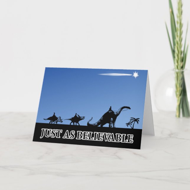 Cartes Pour Fêtes Annuelles Trois sages sur des dinosaures (Devant)