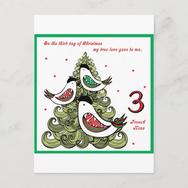 Cartes Pour Fêtes Annuelles Troisième jour de Noël (Devant)