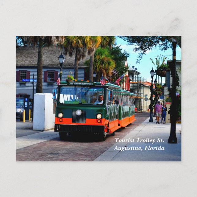 Cartes Pour Fêtes Annuelles Trolley touristique (Devant)