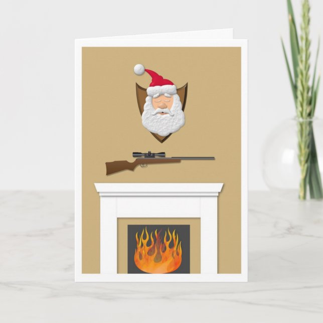 Cartes Pour Fêtes Annuelles Trophée de Père Noël (Devant)