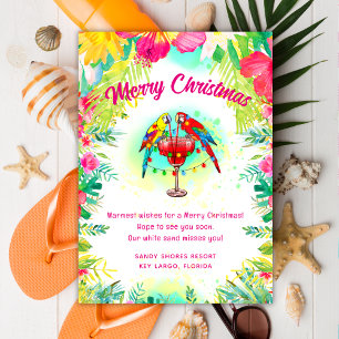 Cartes Pour Fêtes Annuelles Tropical Merry Christmas Business
